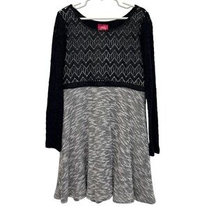 Pinky Girls Size 10 Dress Black White Gray Lined